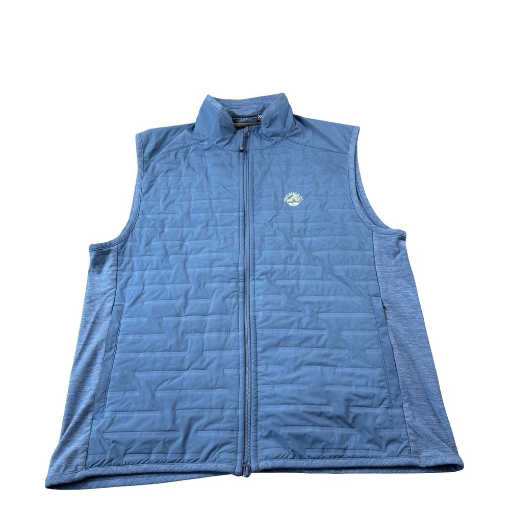 Southern Tide Blue Hybrid Full Zip Palm Beach Golf Club Vest Mens Medium